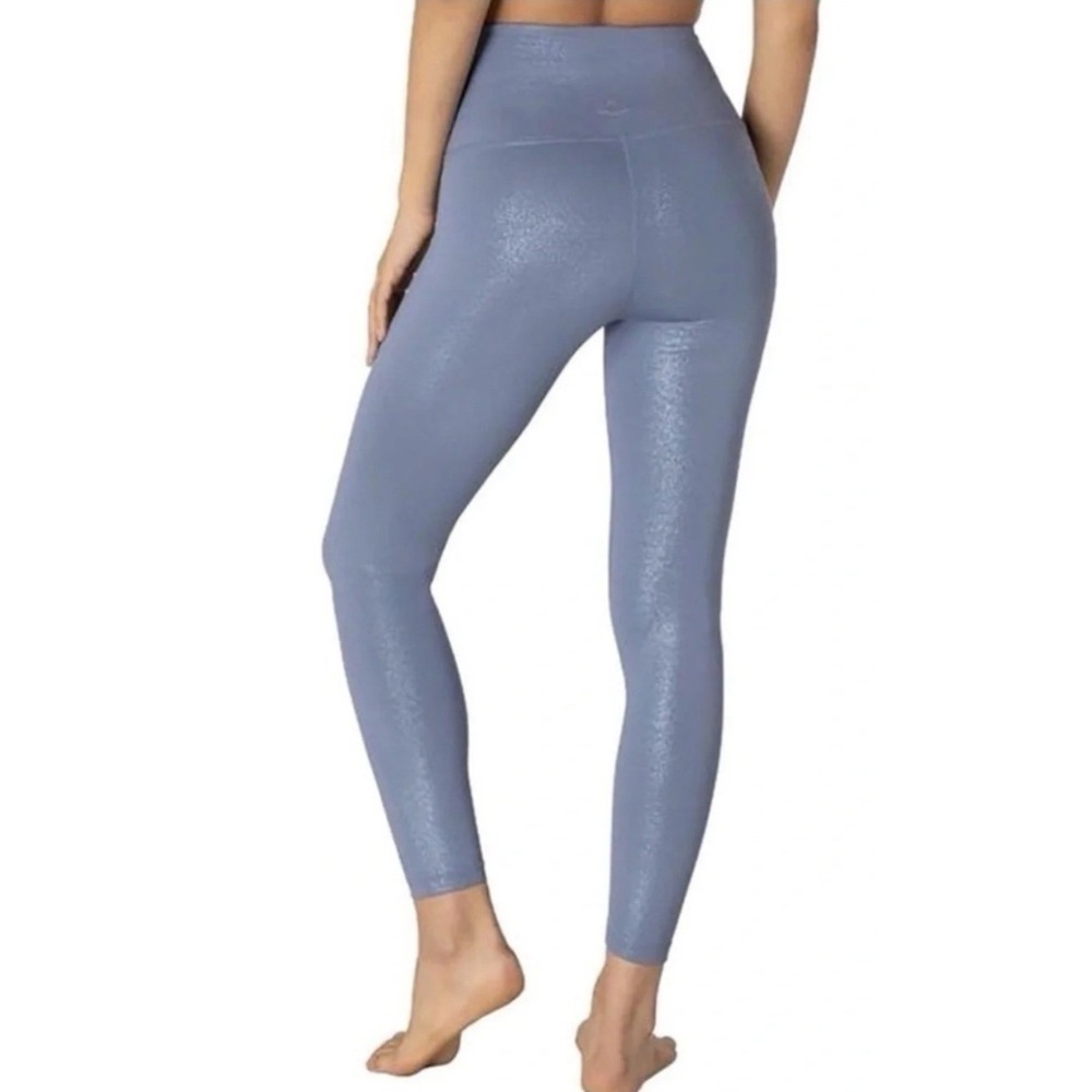 Beyong Yoga Light Blue Shimmer High Waisted Leggings Glitter Shine XL